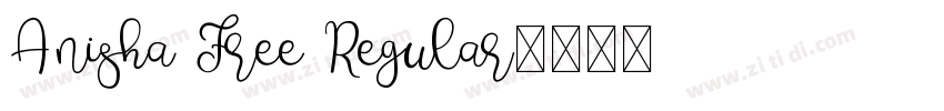 Anisha Free Regular字体转换